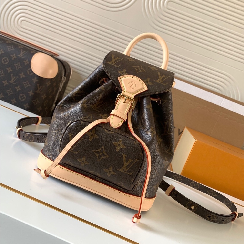 Louis Vuitton Mini Montsouris Monogram Backpack Crossbody Top Handle Bag